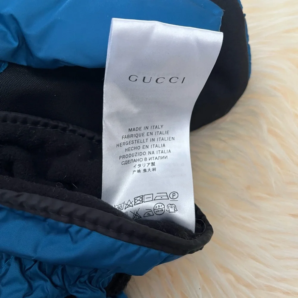 NWT 100% AUTH Gucci Kids Technical Ski Mittens Gloves in Moroccan Sz 10